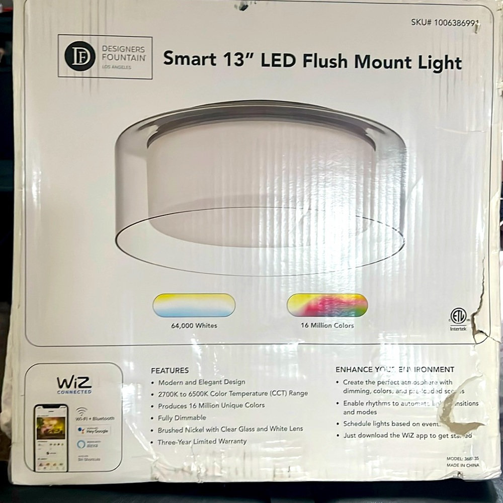 Led flush mount light